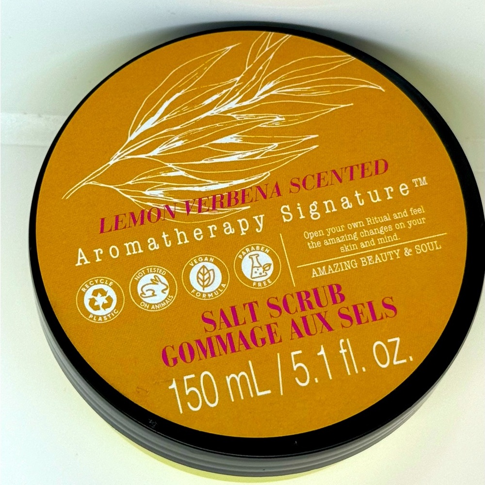Aromatherapy Signature Lemon‎ Verbena 2305 Scented Salt Scrub 5.1oz~150mL New